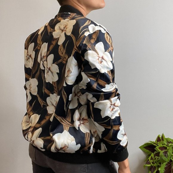Kaffe Floral Bomber Jacket -M- - Picture 3 of 10